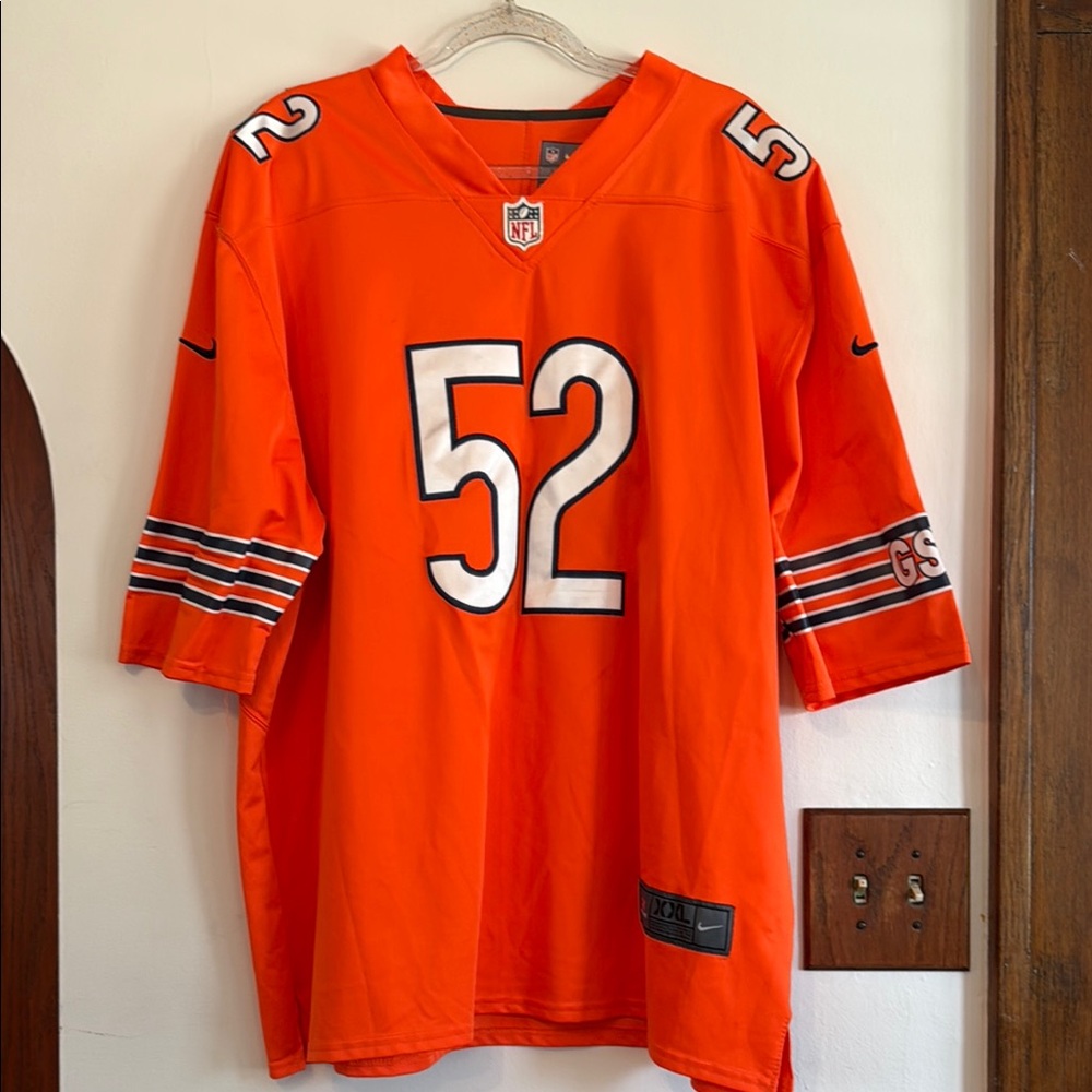 Chicago Bears Mack 52 NFL Nike Orange On-Field Jersey XXL